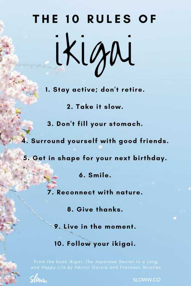 10 rules of ikigai